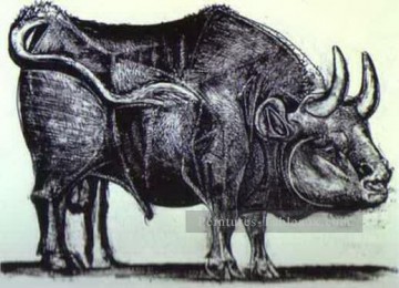 L’État bull III 1945 cubiste Pablo Picasso Peinture à l'huile